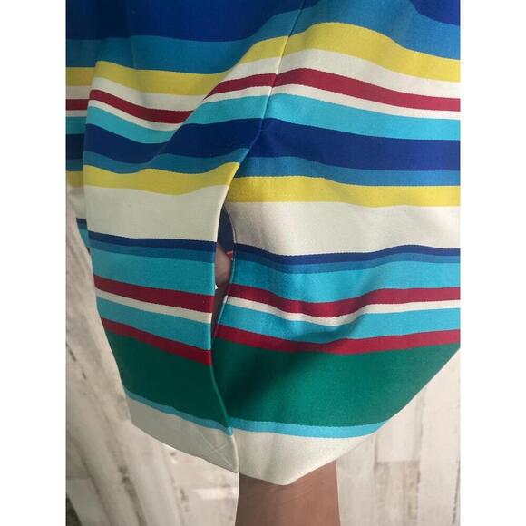 Talbots Multicolor Striped Pencil Skirt size 12 NWT Office Business Casual Work - Picture 2 of 8